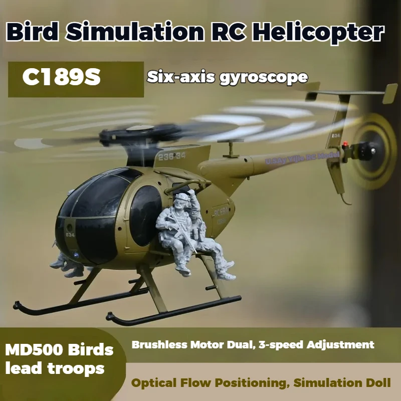 Rc Era C189s Rc Helicopter Md500 Little Bird Model Double Brushless Crash Resistant Soldier Figures U S Army Adult Collectors