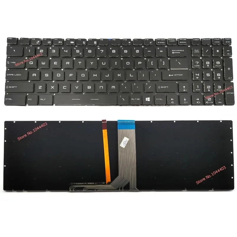 pp New laptop keyboard for MSI GL62 GL72 6QC 6QD 6QF Black Colorful Backlit Crystal Keys