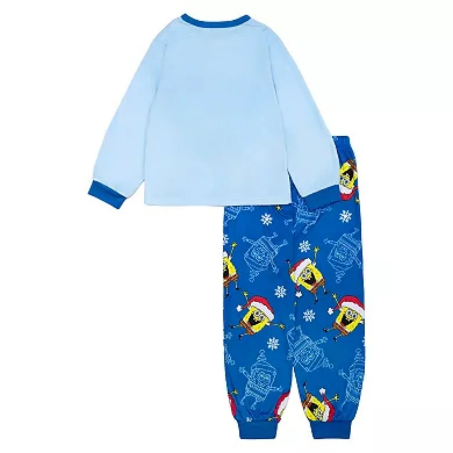 2026 SpongeBob SquarePants مطابقة عيد الميلاد الخريف/الشتاء عيد الميلاد مقنعين بيجامة مجموعة، الكبار/الأطفال زوجين الزي #4