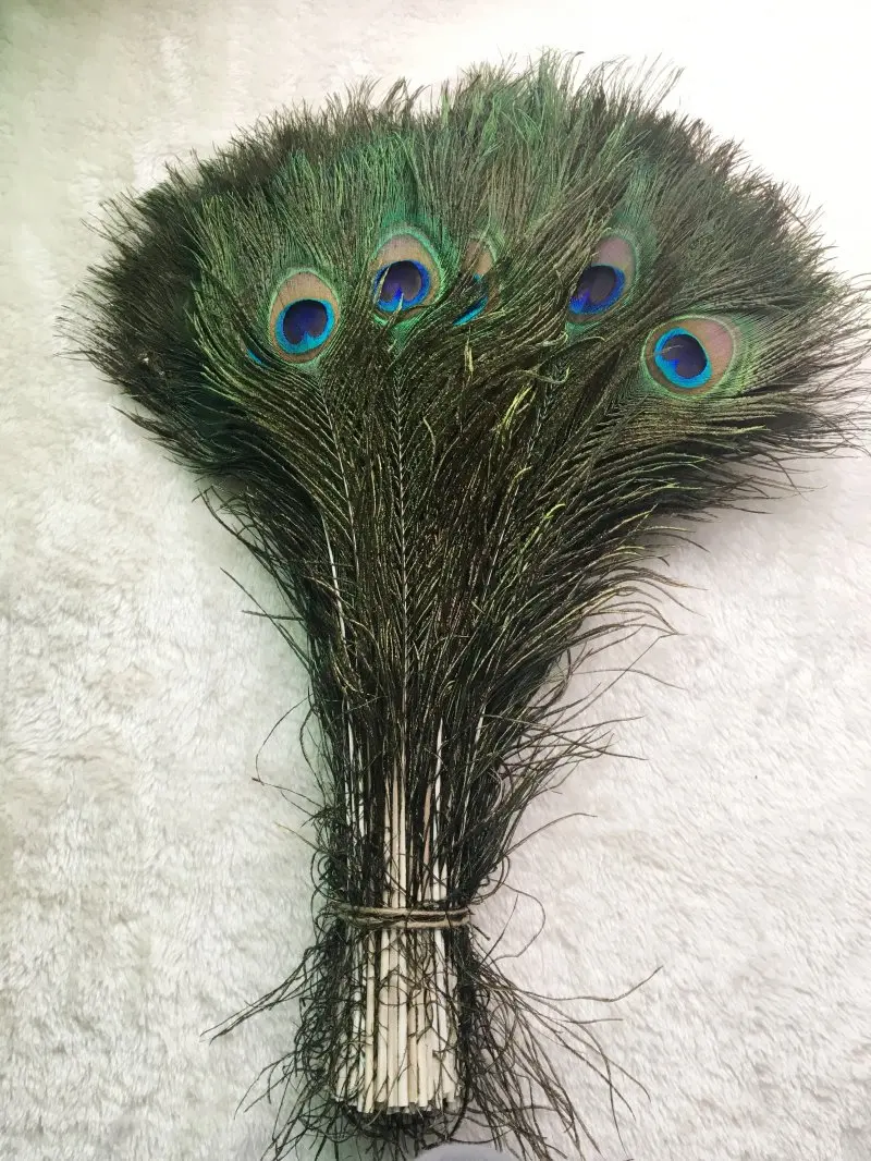 50 sztuk/partia Naturalne pióra pawie długość 40-45cm 25-30cm Hurtownia ślubna rękodzieło dekoracje do domu hotelu
