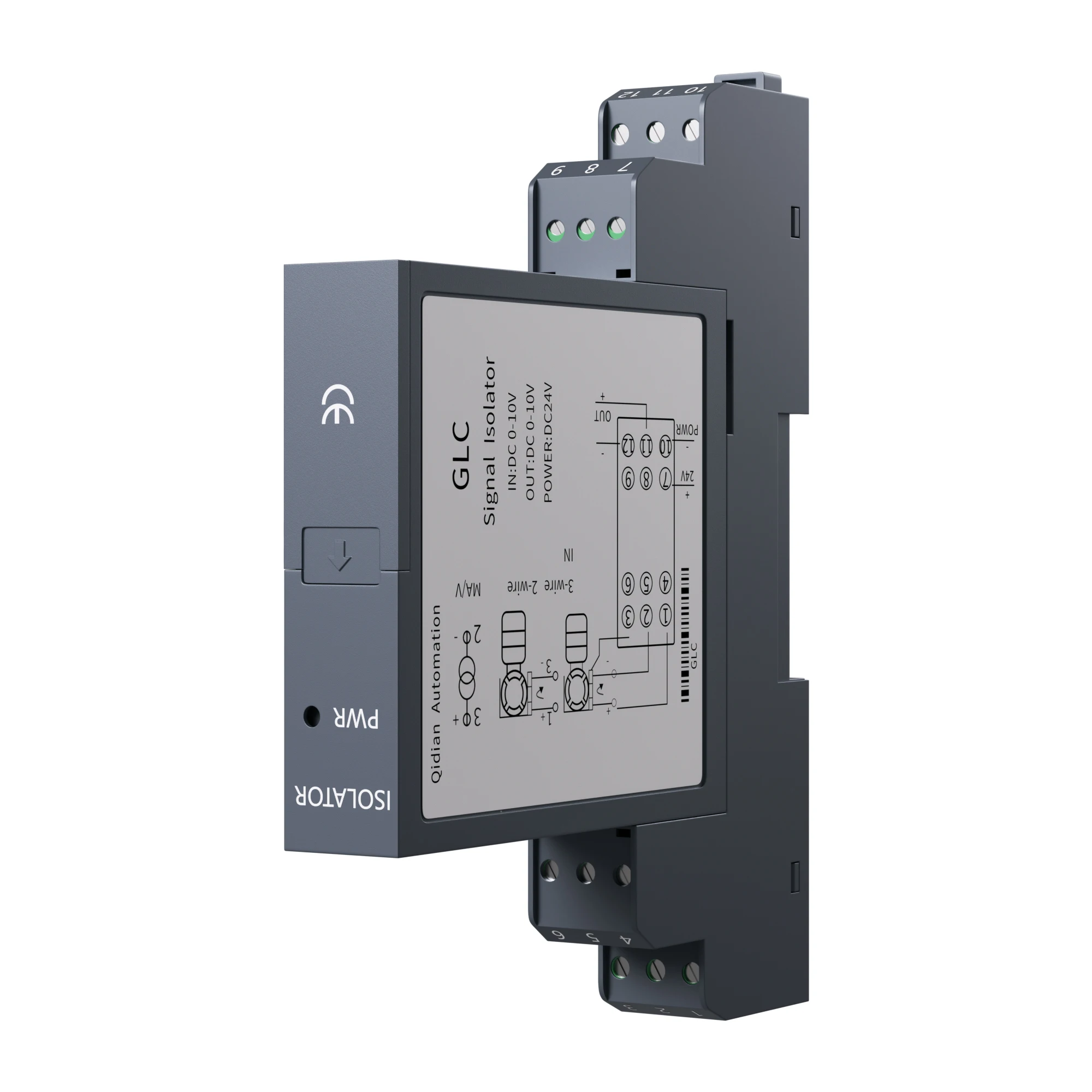 1 In 2 Uit 2 In 2 Uit Signaalisolator 0-75Mv 0-10V 4-20ma Analoge Signaalzender Dc 24V Galvanische Signaalomvormer