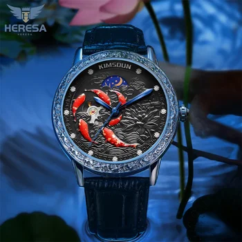 Koi sa Koi theme wristwatch men luxury set fully automatic machinery watch sports watch men's large watches men Men's Masculino