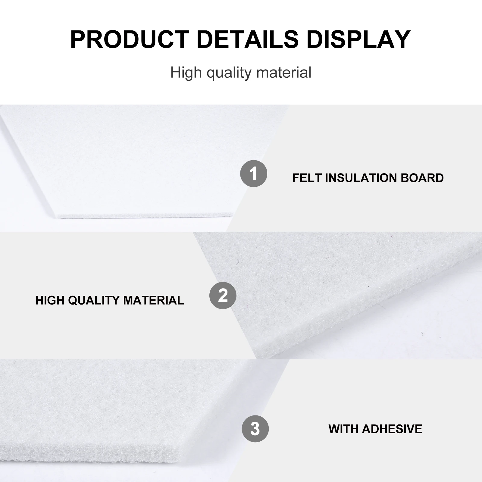 

10pcs Self-Adhesive Message Board Wall Sticker Simple Design Felt Panel Home Office Decor Display Board For Photos Keys