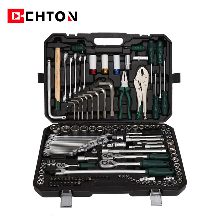 

142+2 Ferramentas Automotivas 144 PCS Socket 72 Teeth Ratchet Wrench Screwdriver Bits Auto Repair Toolbox Hand Tool Set