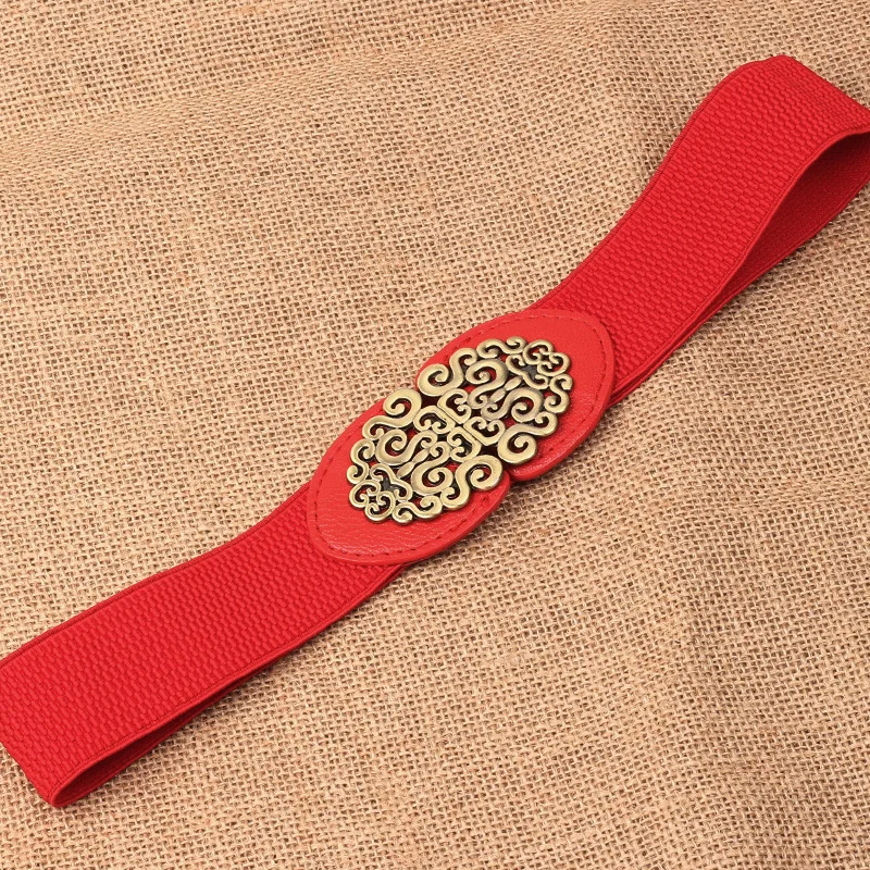 سترة نسائية على الموضة الكورية مزينة بحزام عريض مرن بإبزيم وخصر للنساء