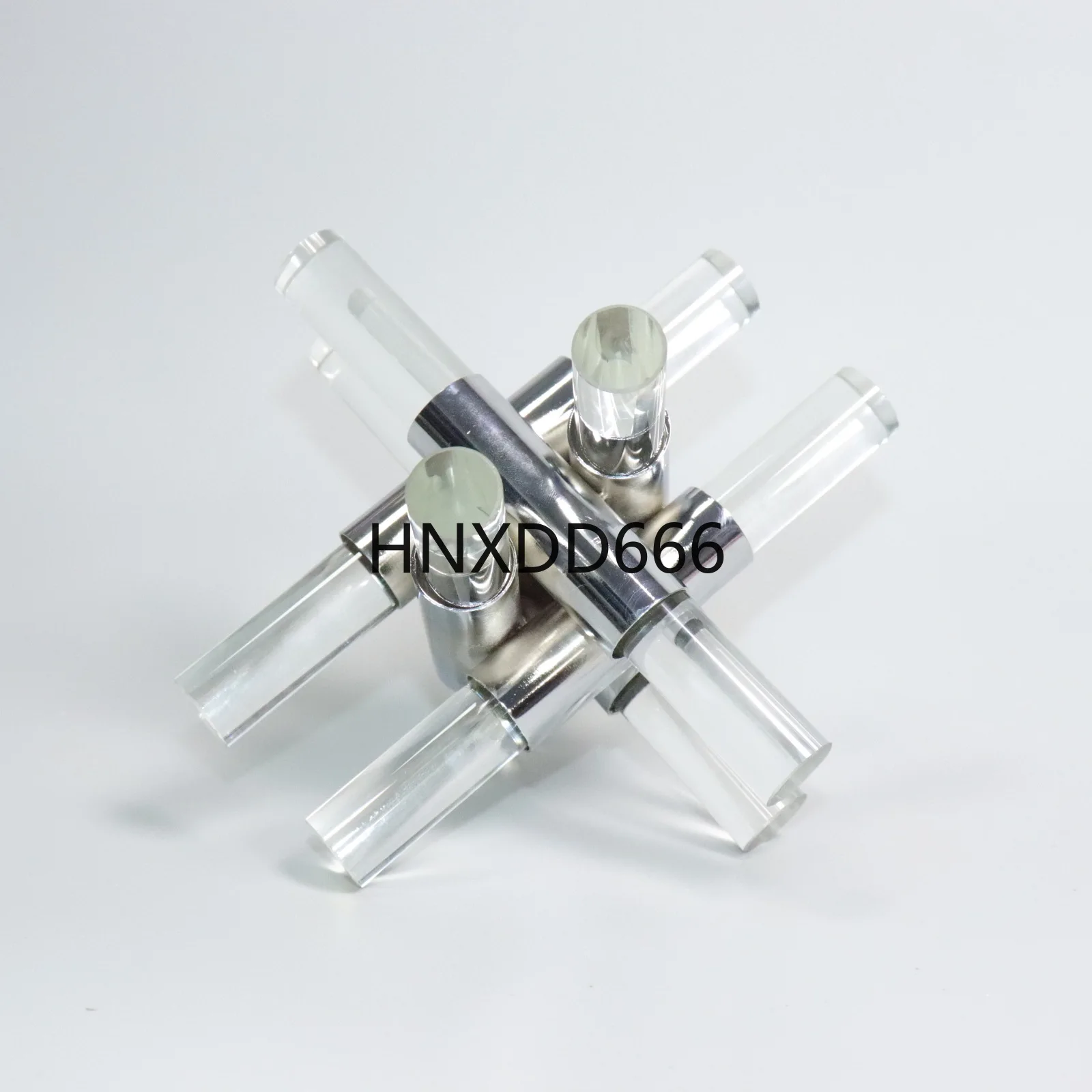 

Resin Handicraft Geometric Cross Sculpture Transparent Splice Pipe Decorative Figurines Home Decoration Accessories