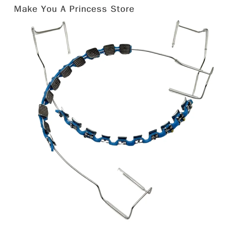 1Pair Dental Metal Braces Archwire Without Hooks Metal Bracket And Orthodontic Ligature Ties Colorful Temporary Tooth Decoration