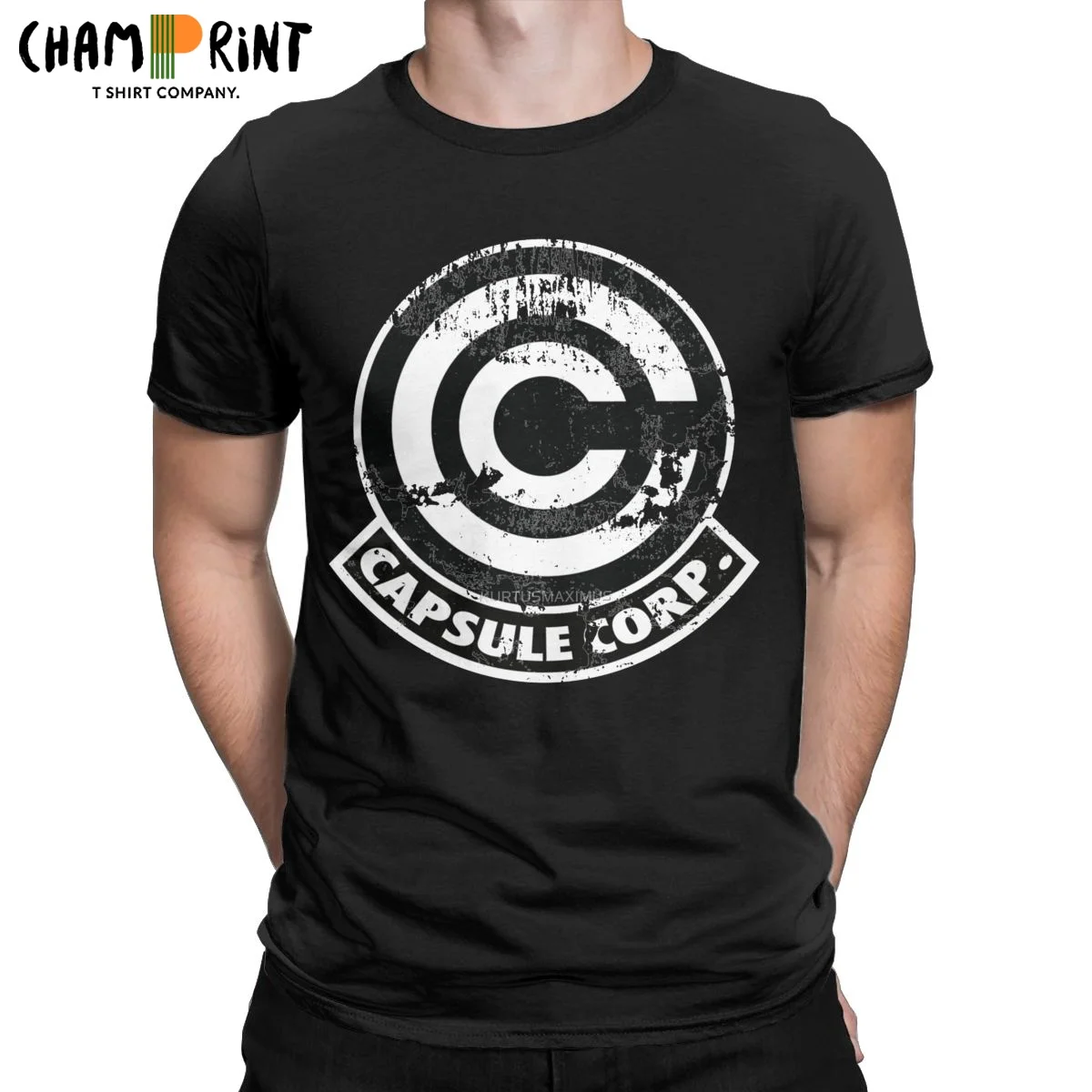 Capsule Corp Logo T Shirts for Men 100% Cotton Fashion T-Shirts O Neck Tee Shirt Short Sleeve Clothes 4XL 5XL 6XL