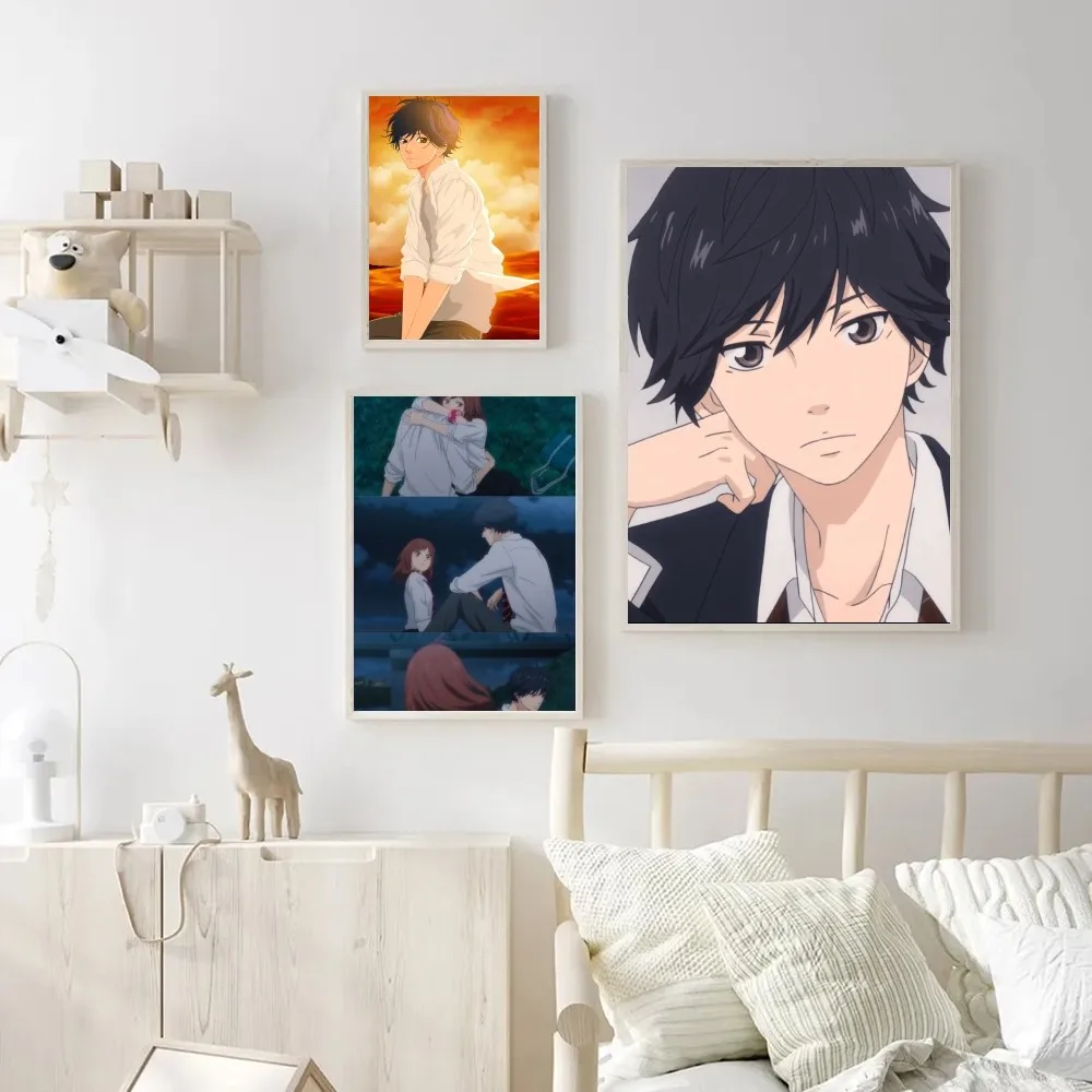 1pc A-Ao H-Haru Ride Anime Poster Self-adhesive Art Poster Waterproof Paper Sticker Coffee House Bar Room Wall Decor