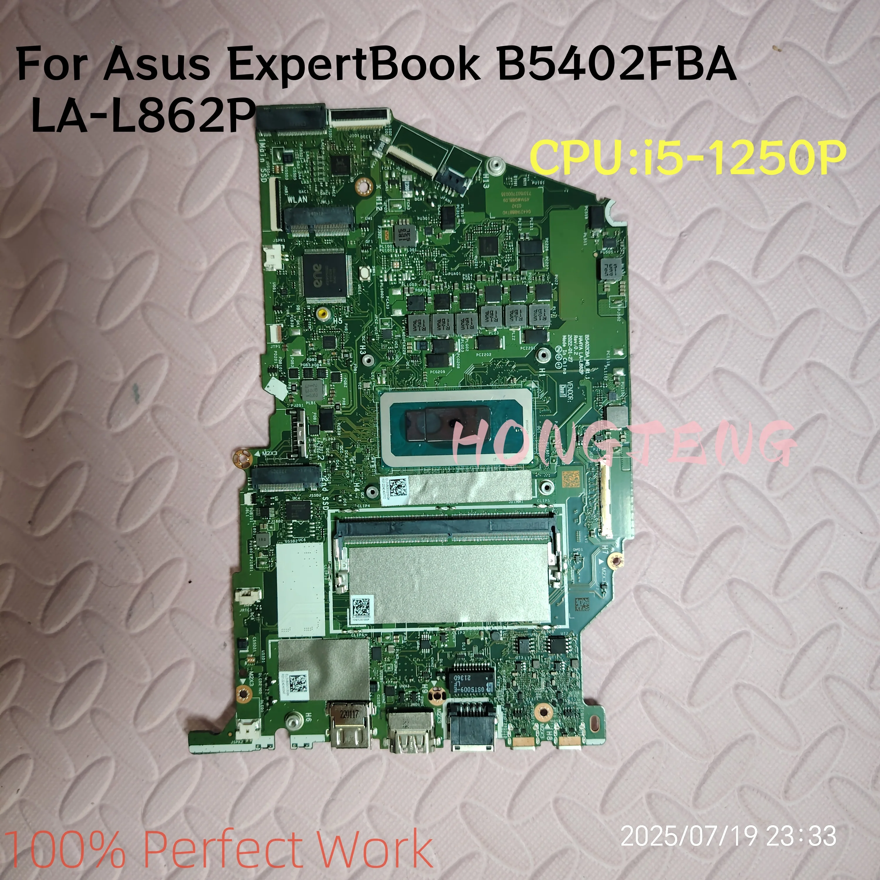 

Оригинальная материнская плата для ноутбука Asus ExpertBook B5402FBA-XVE75T LA-L862P i5-1250P протестирована, быстрая доставка