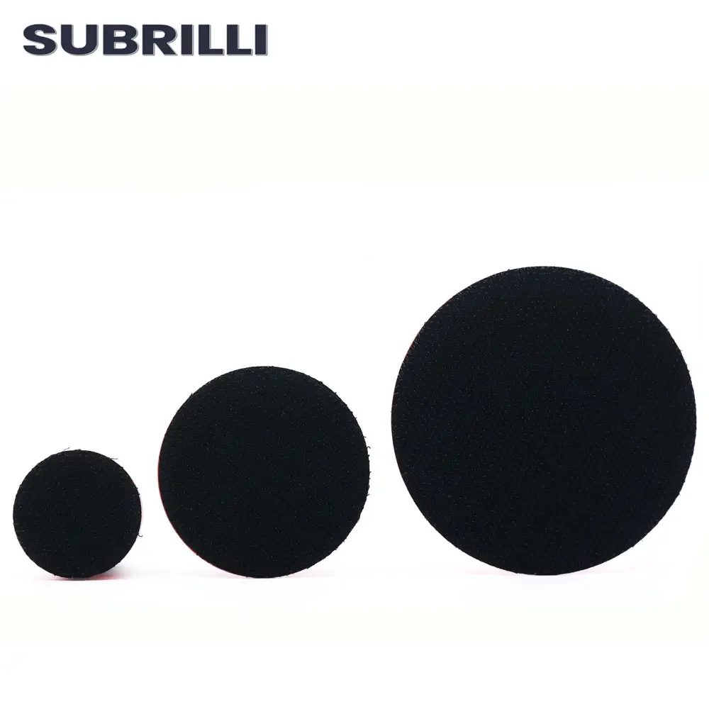 Subrilli 1/2/3 Polegada placa almofada de apoio lixar polimento almofada titular para cuidados de lavagem de carro esponja almofada backer disco m14 5/8-11 rosca