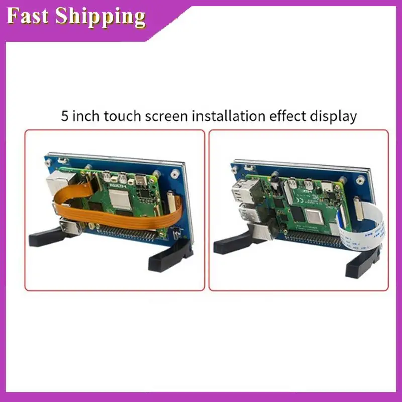 ABRI-5 Zoll kapazitiver Touchscreen für Raspberry Pi 5/4B/3B+ IPS-Display 178 °   Laufwerksfreies CSI-Kabel mit Standardmonitor