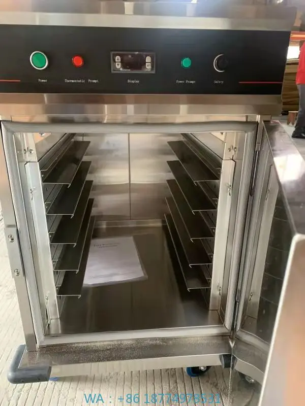 

Upright Hot Food Holding Cabinet 5/10/15/30 Trays Food Warmer Cabinet Mobile Banquet Trolley