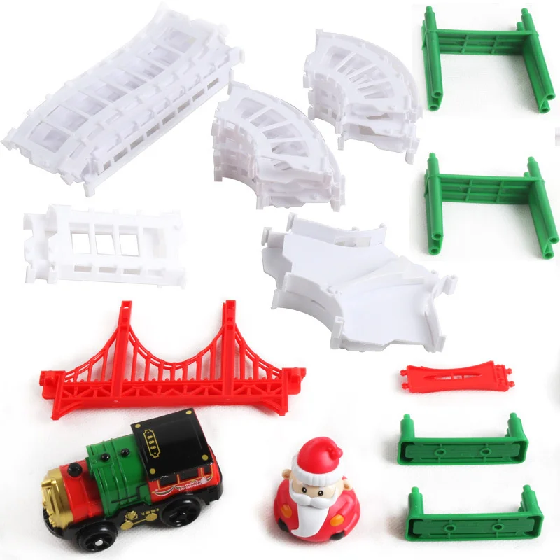 Christmas Vintage Transportation Rail Car Building Transportation Toy Decorative Classical Model Xmas New Years Gift 2023