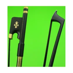 PRO Carbon Fiber Cello Bow, Full Size, Ebony Frog, Black Horse Hair, New, 44, 1Pc