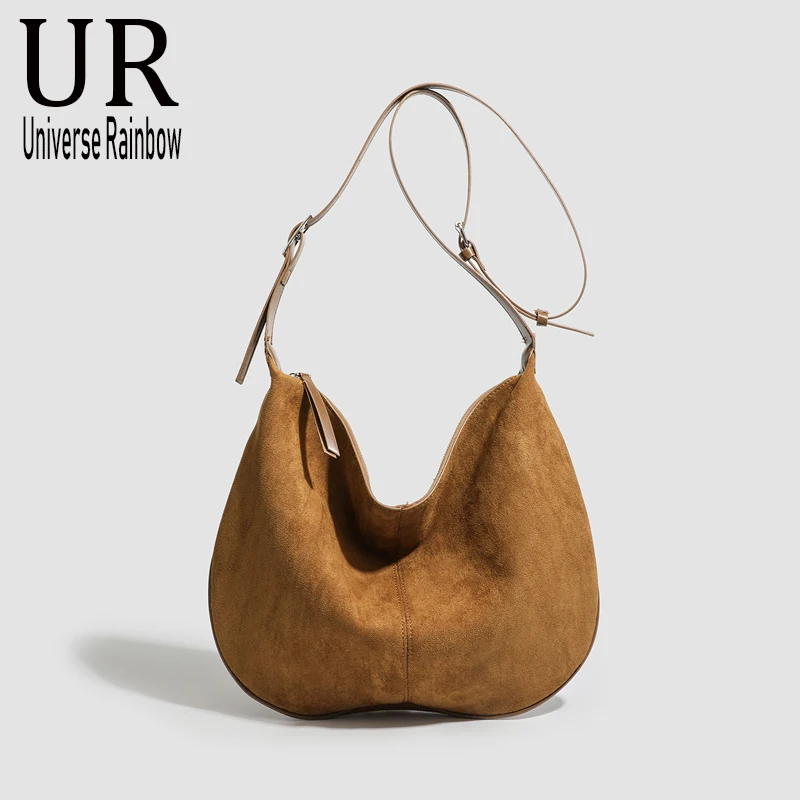 

Женская сумка-тоут Universe Rainbow из замши, новая зимняя коллекция 2026 года, универсальная, высококачественная, для поездок на работу, из мягкой ткани, для повседневного использования