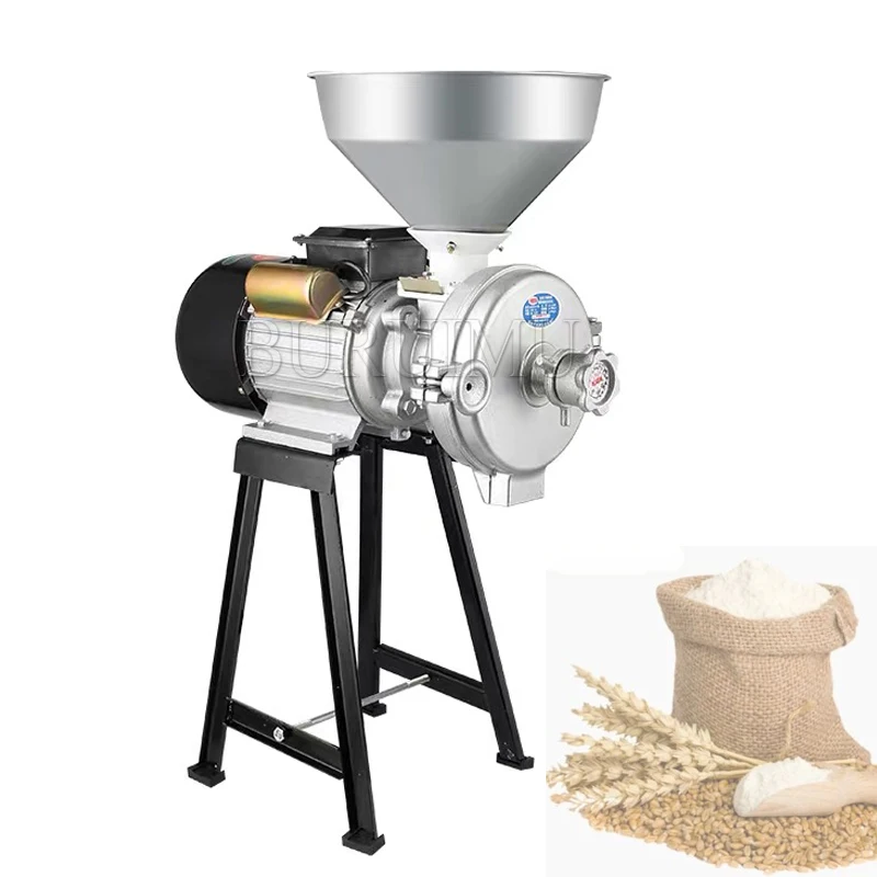 1500w Type Dry And Wet Soybean Grinder Superfine Grinding Corn Rice Wheat Flour Crusher Pulverizer Feed Flour Mill Machine