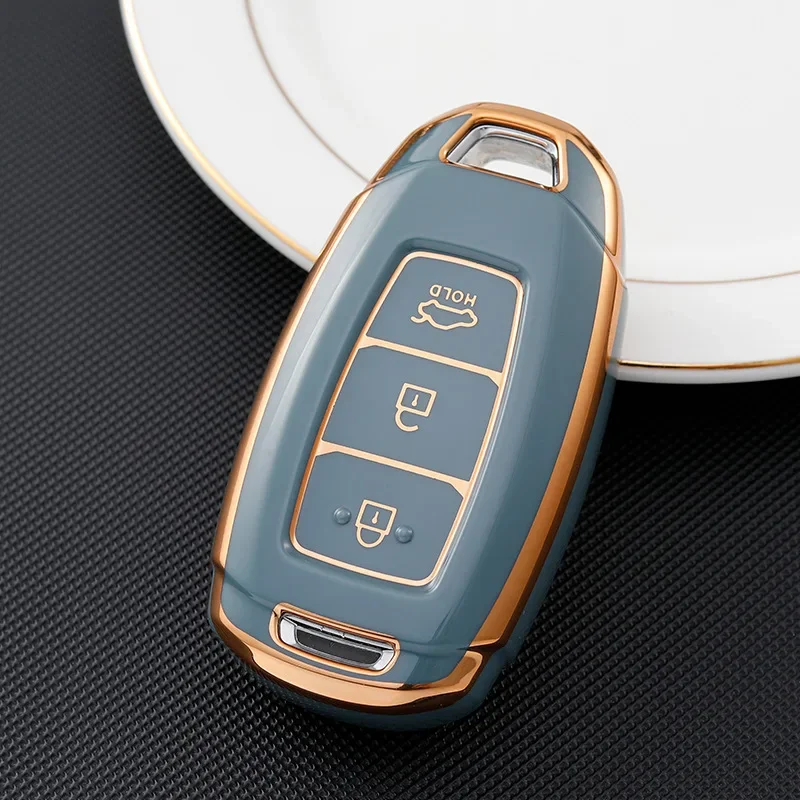 3 Button Smart Key Tpu Car Key Case Cover for Hyundai Creta 2 2021 2022 Ix25 Kona Version 2018 I20N Santa Fe 2020 2021 Palisade