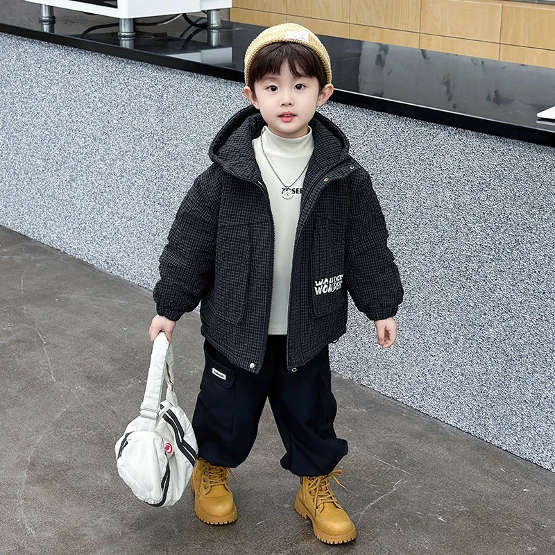 

Детская хлопковая куртка-парка для мальчиков на осень-зиму, утепленная флисом, водонепроницаемая, для дома и улицы, молодежная модная модель