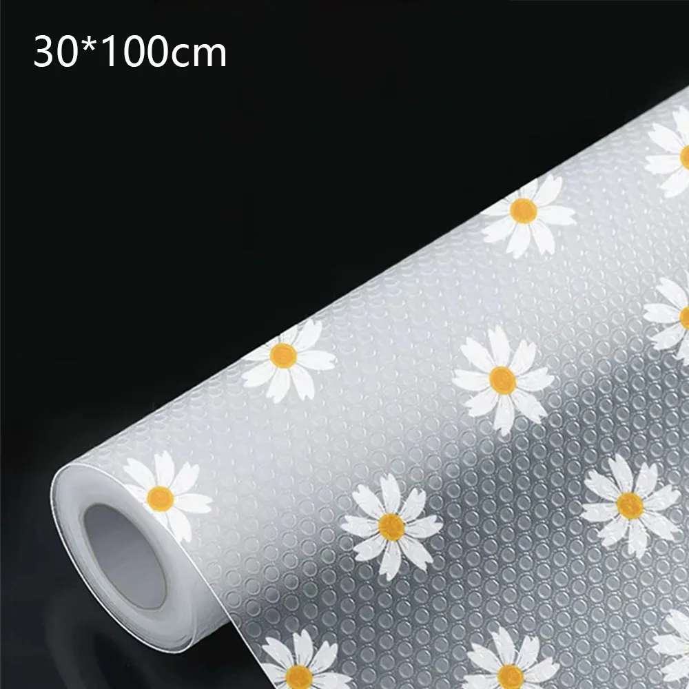 New Daisy Drawer Liners Non-Adhesive Reusable Fridge Pad Dustproof Washable Cabinet Mats