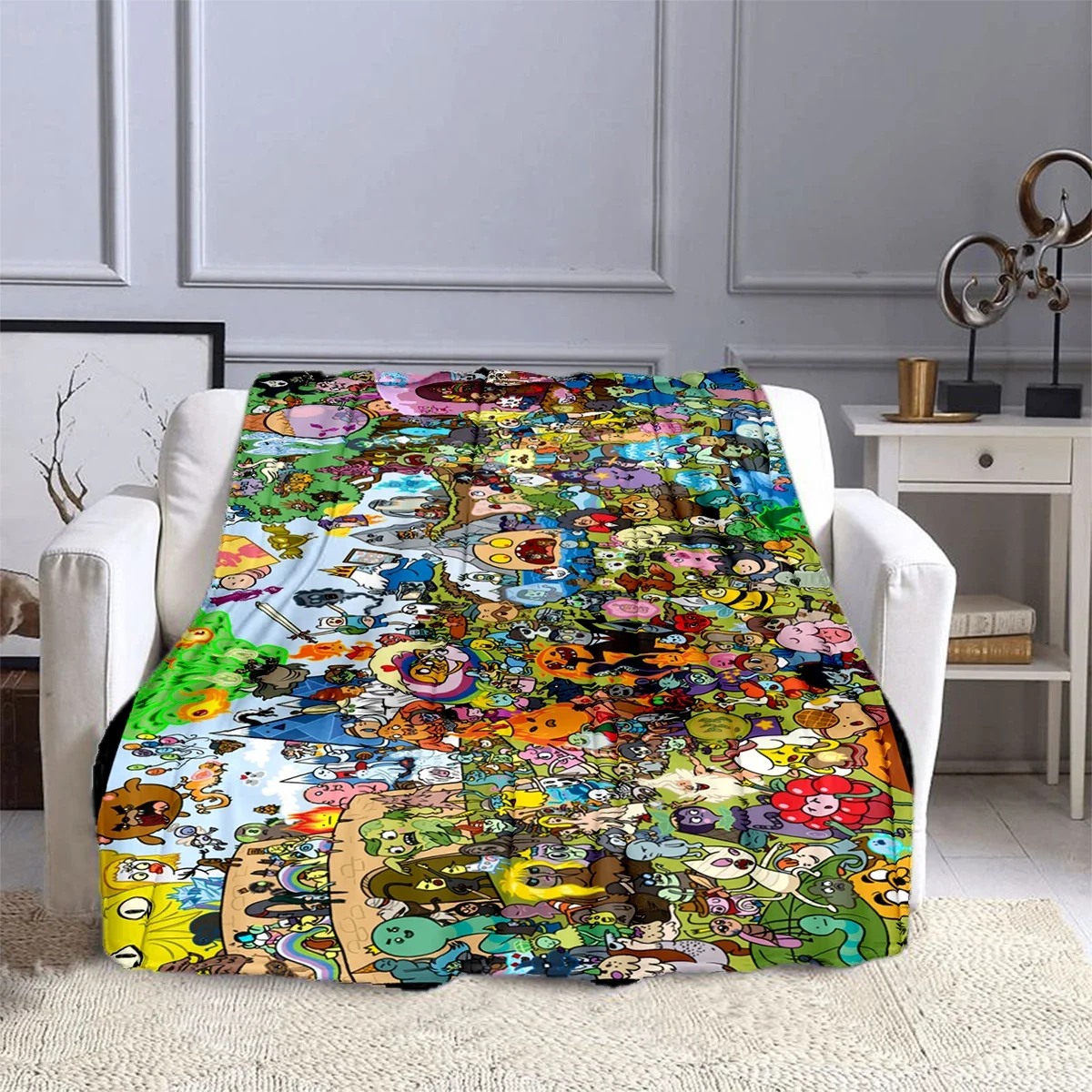 Cartoon Adventure TimeTV Anime Blanket Children's Blanket High Quality Flannel Blankets Soft Comfortable Home Travel Blanket