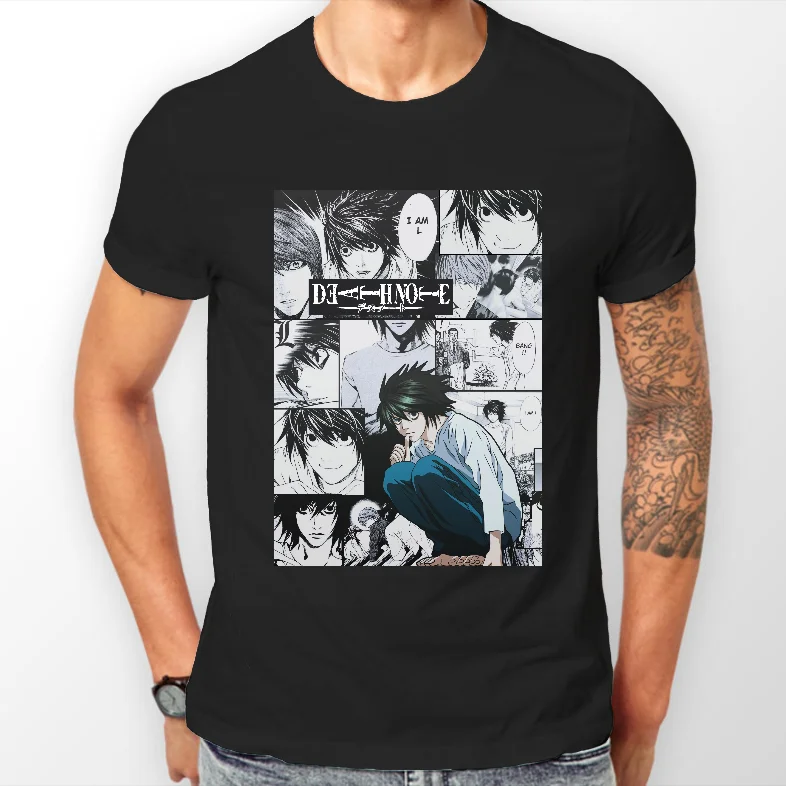 Death Note L Manga Strip Kira Ryuk Anime Unisex Tshirt T-Shirt Tee ALL SIZES