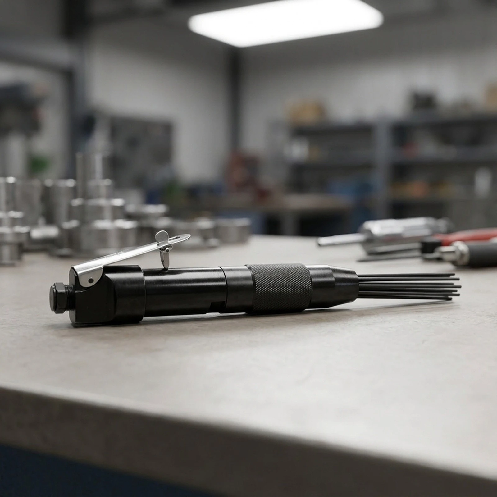 Pneumatic Needle Scaler Air Tool for Rust Paint Weld Slag Removal Deburring Cleaning with 90 PSI Operating Pressure