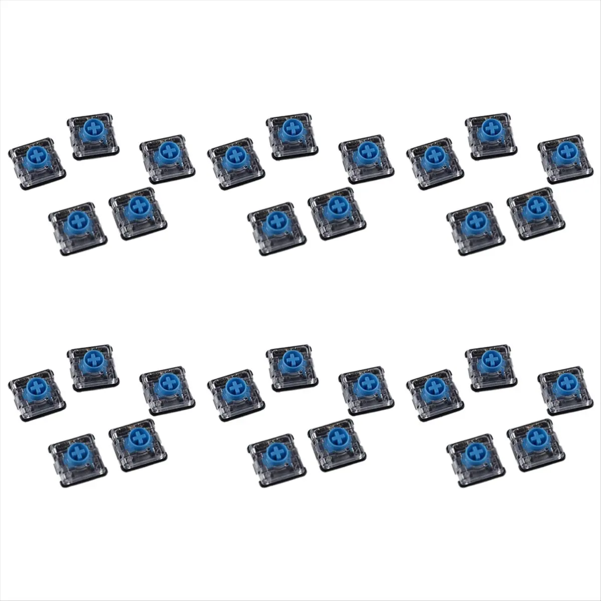 AB30 30Pcs Low-Profile V2 Axis Switch Accessories Silent Gaming Mechanical Keyboard Switches for Mini 1353 Hitbox Green Axis