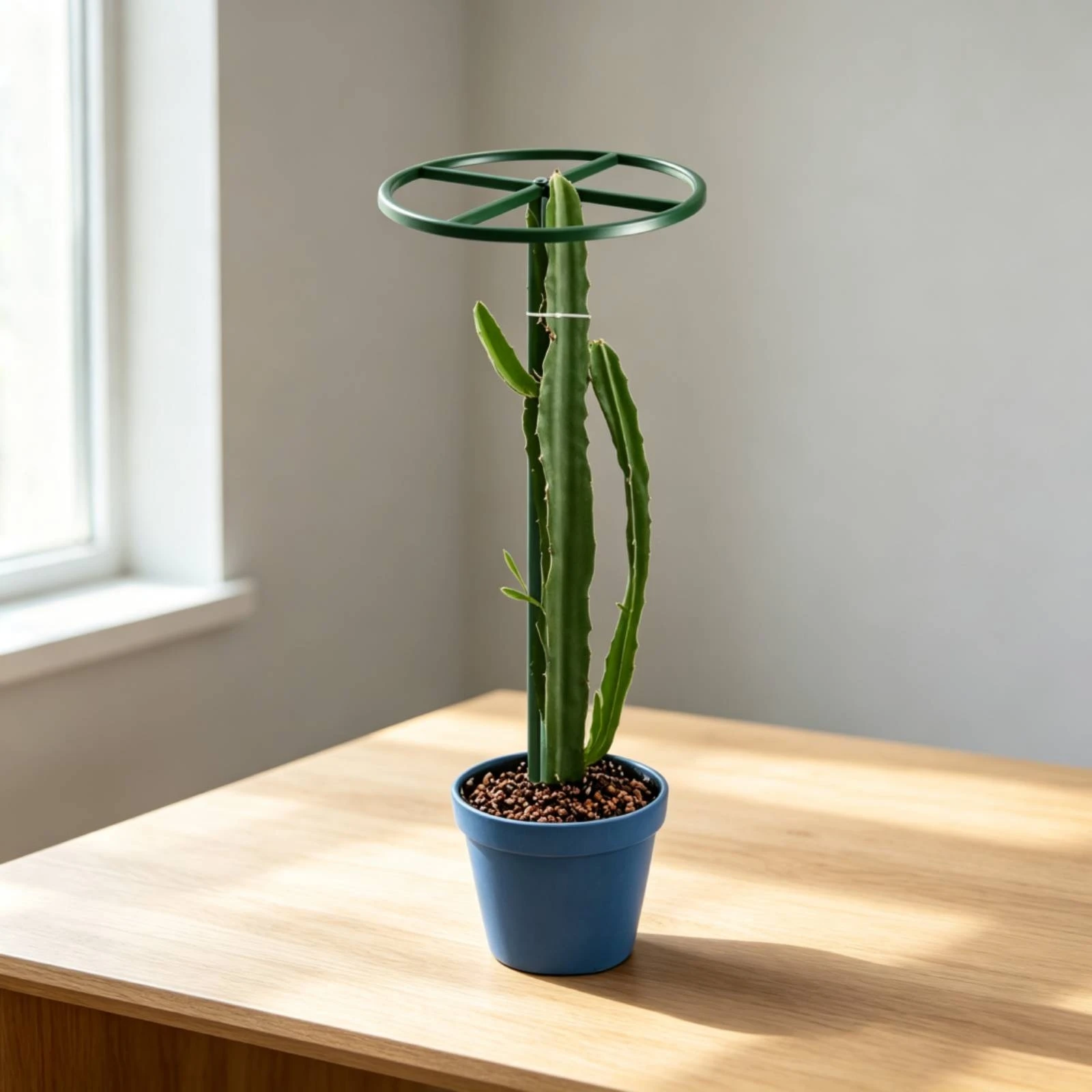 Dragon Fruit Trellis Indoor Climbing Plant Support with Circular Top Plant Support Frame Versatile Trellis with Base Plate