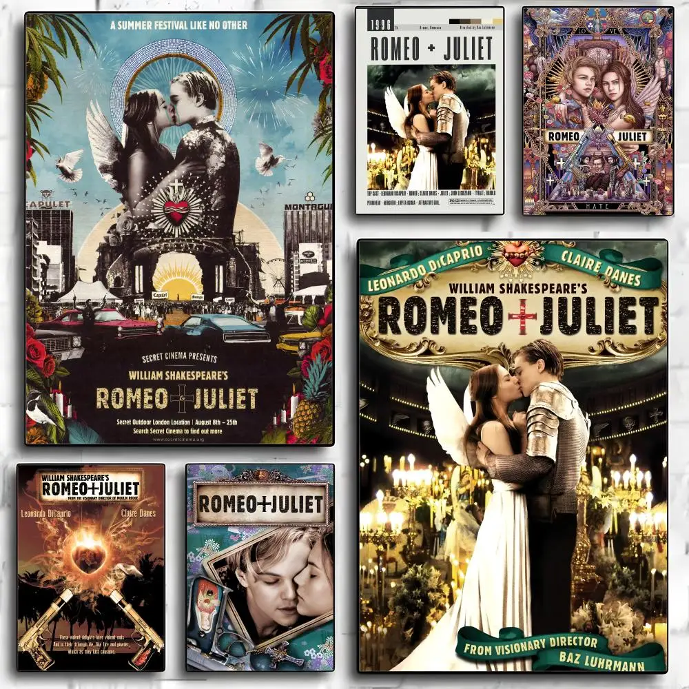 Póster de la película R-Romeo y Julieta, adhesivo artístico moderno de papel PP para pared, decoración minimalista para cafetería, oficina, bar, decoración de pared del hogar, regalo