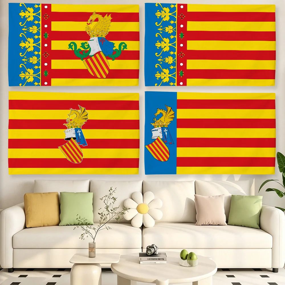 Valencian Community flag For Living Room Home Dorm Decor Wall Outdoor Camping Party Banner Gifts