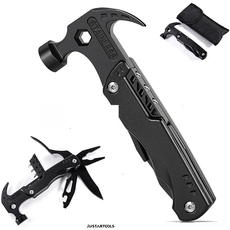 Multifunctional Pliers Multitool Claw Hammer Stainless Steel Tool Outdoor Survival Wire Cutter Camping Garden Hand Tools