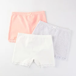 2pc/Lot Cotton Kids Underwear Panties Lace Safety Pants Children's Shorts Toddler Girls Clothes 2-10Y