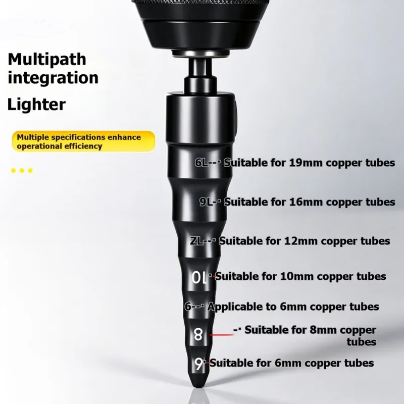 7-In-1 Hex Shank Air Conditioner Copper Pipe Expander - Industrial Grade Alloy Steel Electric Expanding Tool