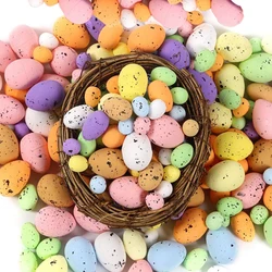 20/50pcs Mini Foam Easter Eggs Colorful Fake Bird Eggs Easter Party Home Decor Kids Gifts Favor DIY Happy Easter Decoration 2025