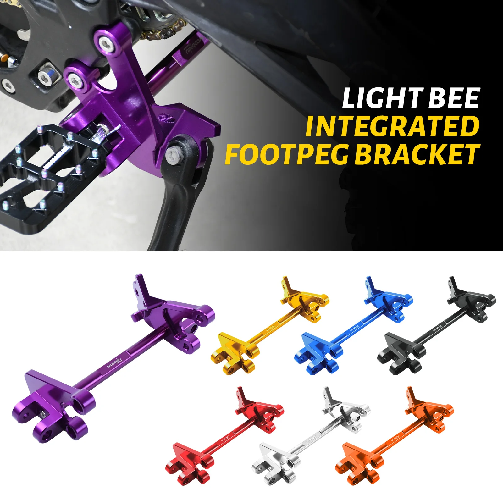 motorcycle-integrated-foot-pedal-bracket-for-surron-light-bee-x-footpeg-bracket-electric-dirt-bike-lbx-motorcycle-accessories