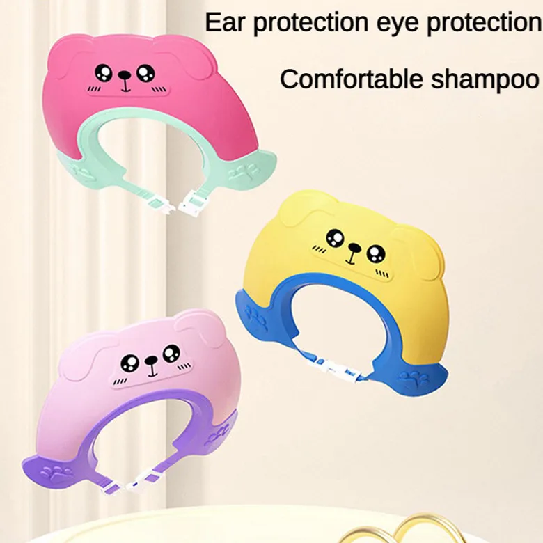 Adjustable Baby Bath Shower Cap  Widen The Head Circumference And Waterproof Ear Protection Childrens Shampoo Cap Baby Items