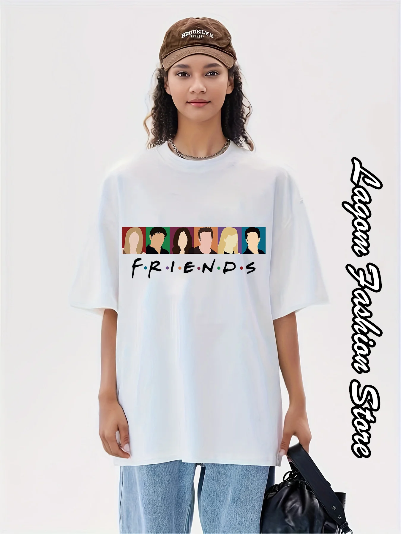 Summer Women Men Fashion 100 Cotton T-Shirt Friends TV Show Graphic Clothing Vintage Short Sleeve Tops Tees Casual Streetwear