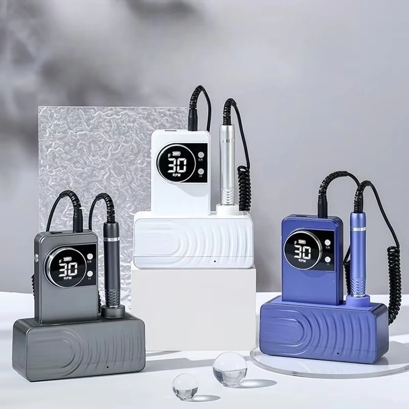 35000RPM Manicure Nail Drill, Electric Portable Rechargeable File Sander, Gel Polishing Tool, Professional Nail Art Machine