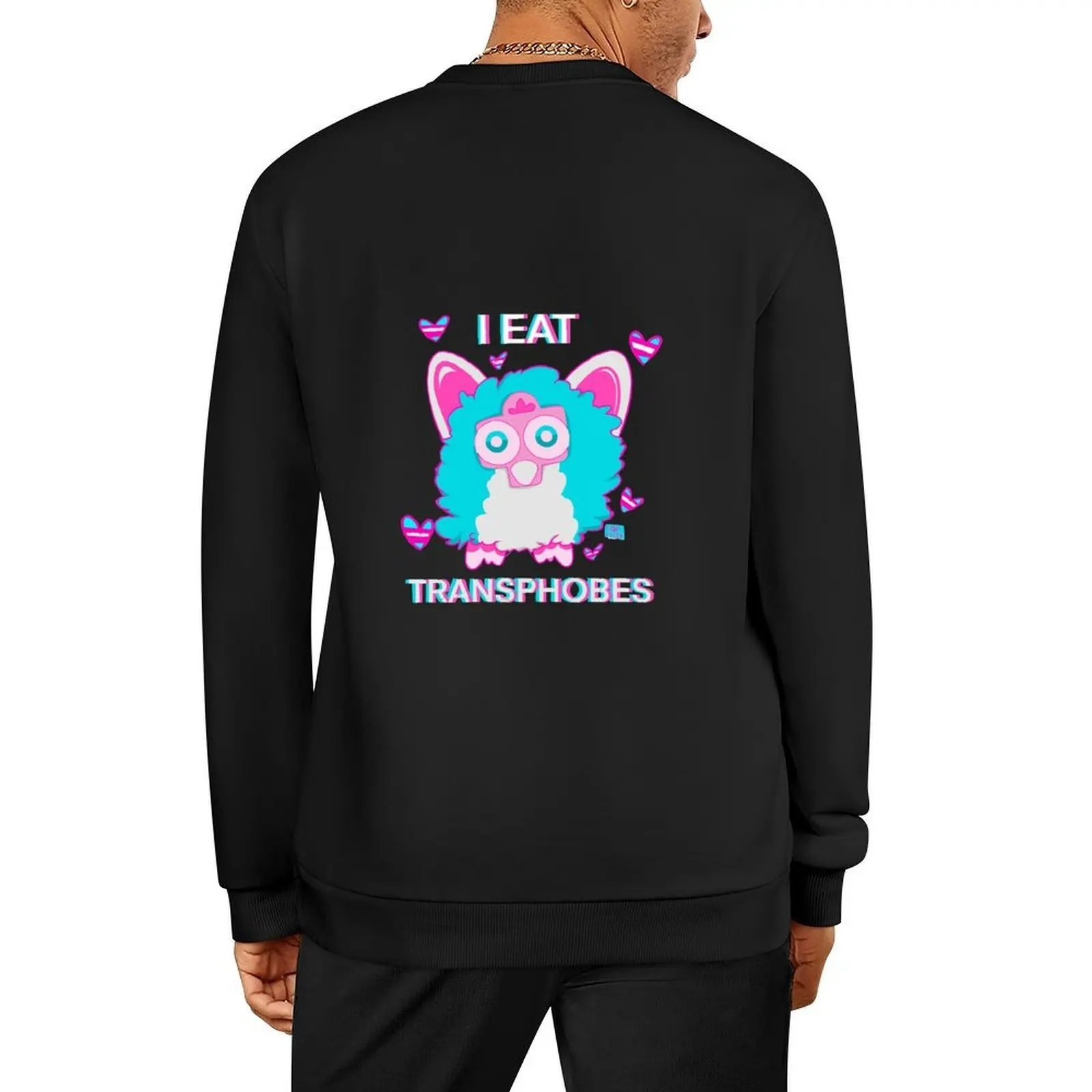 

Furby Eats Transphobes! Pullover mens clothes men's clothes mens designer clothes men clothing oversize sweatshirt