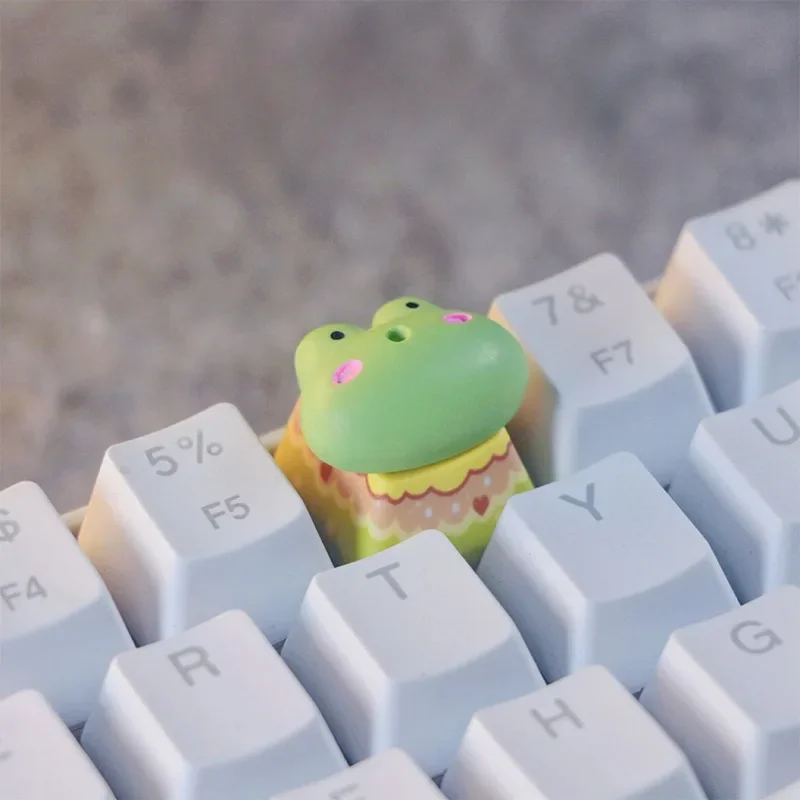 

Frog Keycaps Kawaii Resin Artisan Keycaps Cute Custom Keyboard Caps MX Switch Keycaps for Mechanical Keyboard Accessories Gift