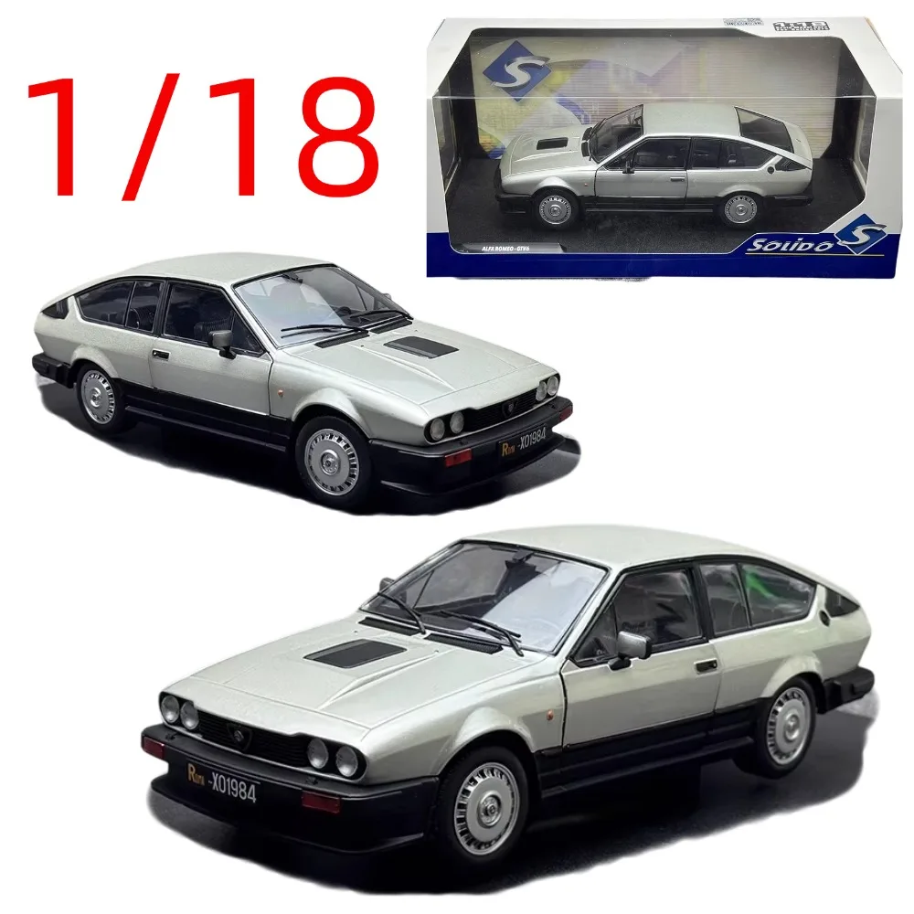 

Модель автомобиля Alfa Romeo GTV6 SOLIDO Diecast в масштабе 1:18, коллекционная игрушка из сплава для мальчиков, в оригинальной коробке