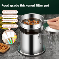 Obelix Stainless Steel Oil Strainer Pot Container Jug Storage Can With Filter Cooking Oil Pot For Kitchen Household Tools