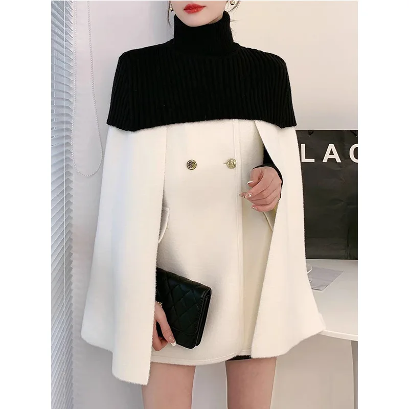 

2025 водолазка вязаный свитер женский комплект из двух предметов пуловеры весна осень зима плащ жаккардовые джемперы Y2k пальто джемпер куртка