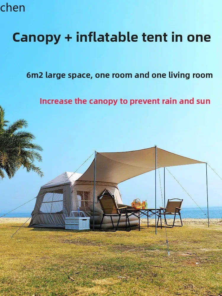 Outdoor Inflatable Tent 3-4 People 6 People Automatic Sunshade Camping Equipment Integrated Canopy PortableL28