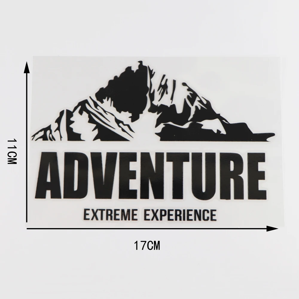 Calcomanía de experiencia de aventura de montaña de dibujos animados Jpct para vehículos todoterreno, pegatina para rascar para cubierta impermeable 17 × 11CM