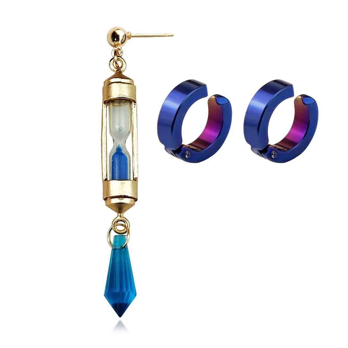 Halloween Cosplay Jewelry Anime The Case Study of Vanitas No Karte Props Hourglass Earrings Ear Cuff