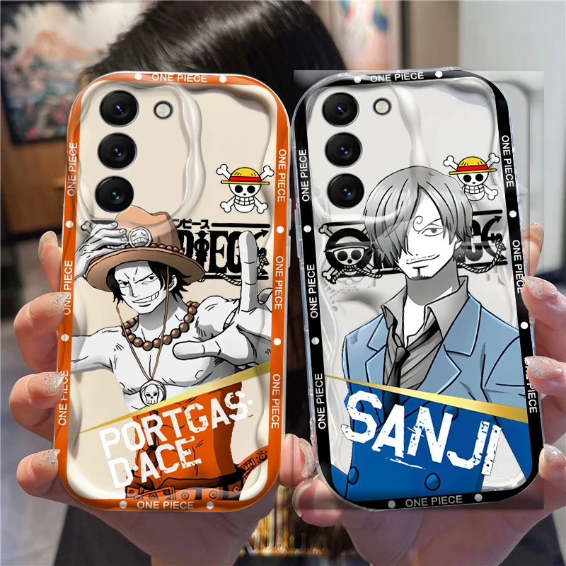 One Piece Nami Usopp Cute For Samsung S24 S23 S21 S20 Ultra Plus FE A73 A72 A71 A51 A31 A05S A05 A04 5G Wave Oil TPU Phone Case