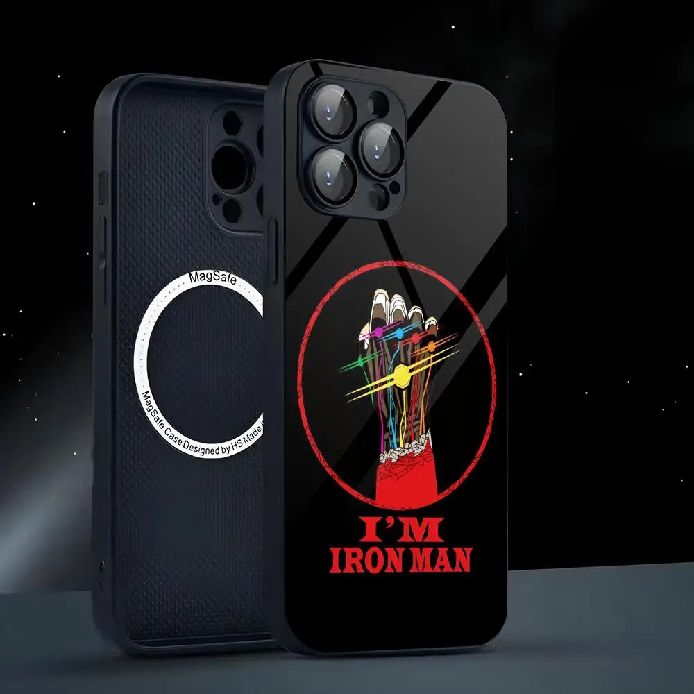 Магнитный стеклянный чехол для iphone 15 14 13 11 12 Pro Max mini Plus