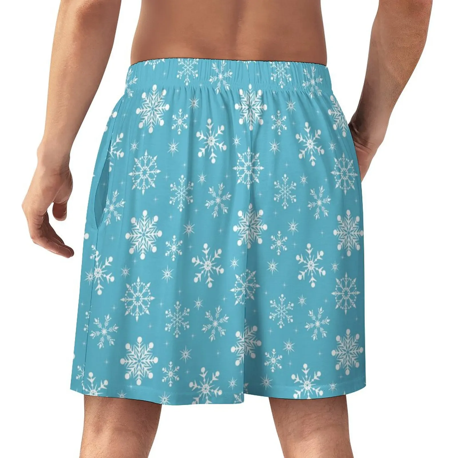 Snowflake Ice-Cold Summer Pajama Trousers Shorts Half Pants Gift For Men Sleep Home Wear Breathable Comfort Casual Sport